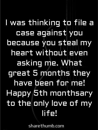 romantic happy monthsary message for girlfriend